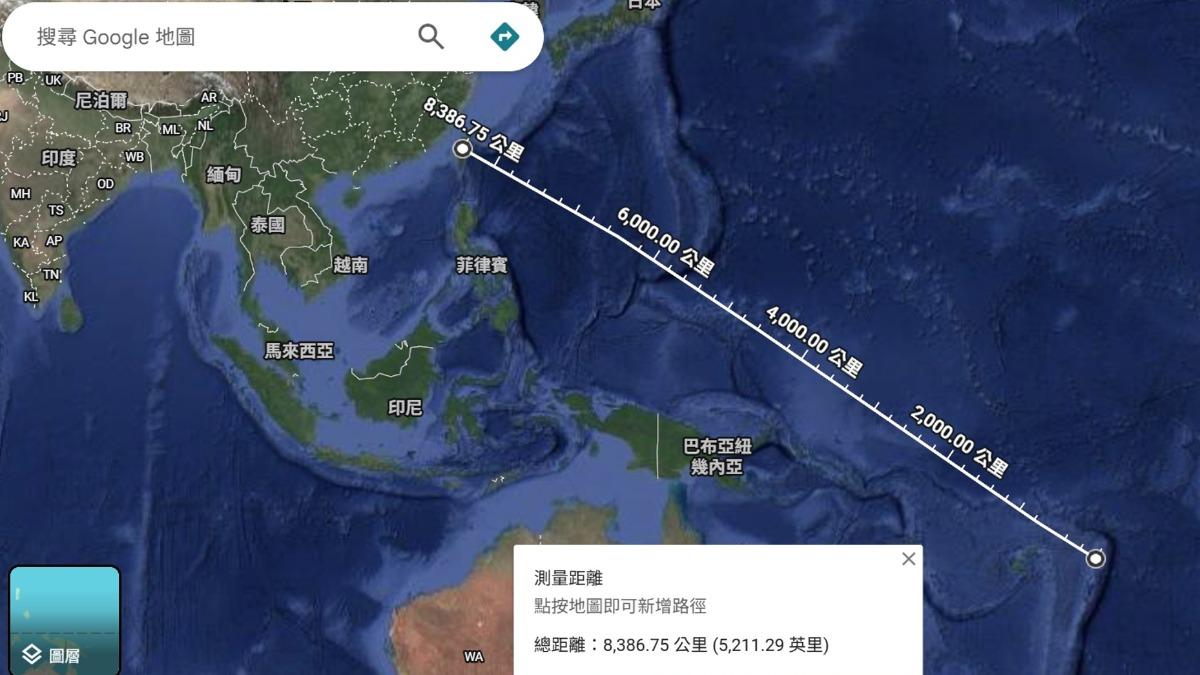 東加到台灣沒有大陸阻擋海嘯波。(圖/郭鎧紋提供)