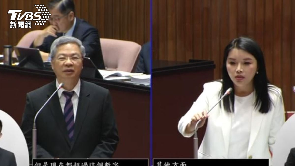 經濟部長龔明鑫與國民黨立委張嘉郡。（圖／TVBS）