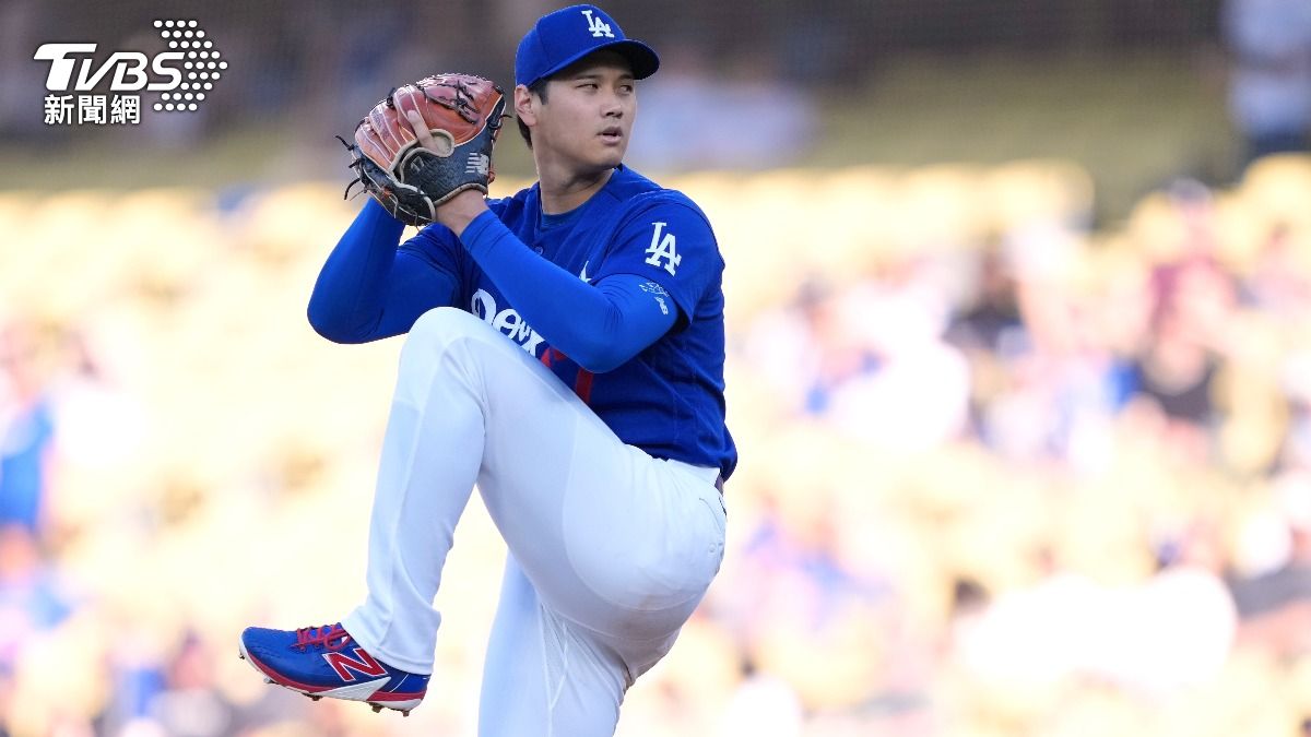 道奇春訓最後一場熱身賽,大谷翔平以「二刀流」身分上場,飆出11次三振,還敲出1支安打。(圖/達志影像美聯社)