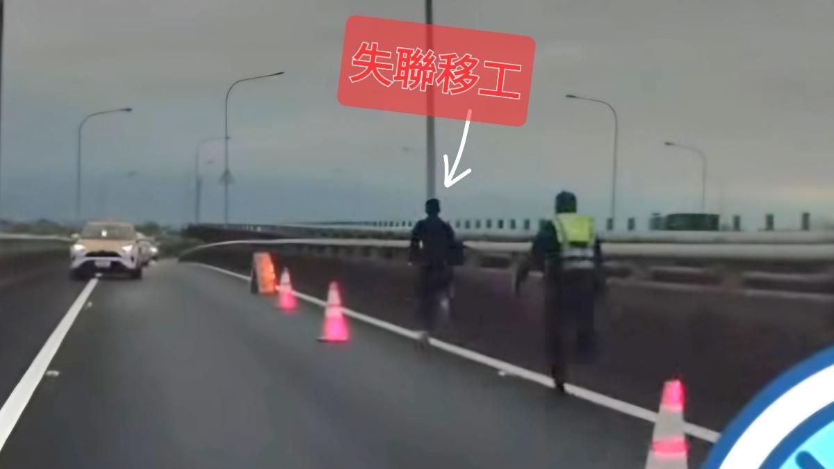 國道警攔查變追逐戰!越籍逾期居留男落網。(圖/Threads友 Wen705)