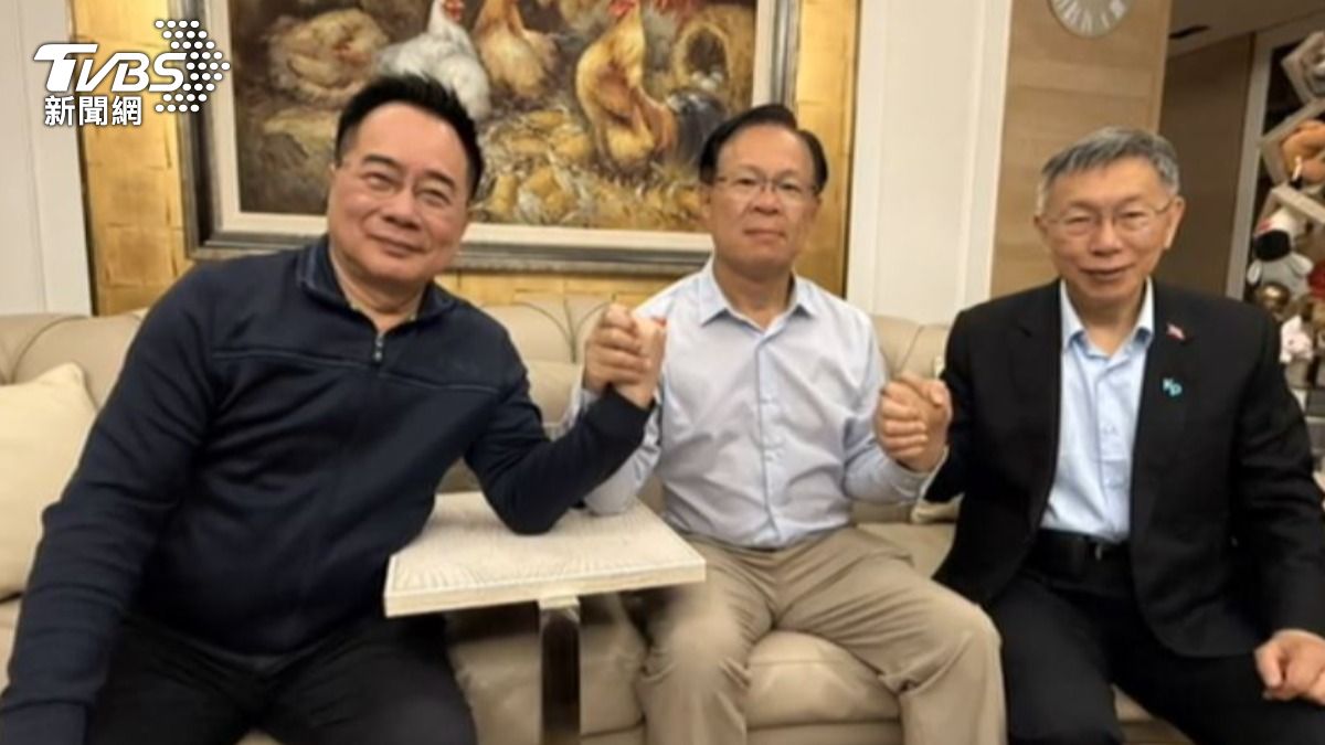 國民黨前立委蔡正元與民眾黨創黨主席柯文哲。(圖/TVBS)