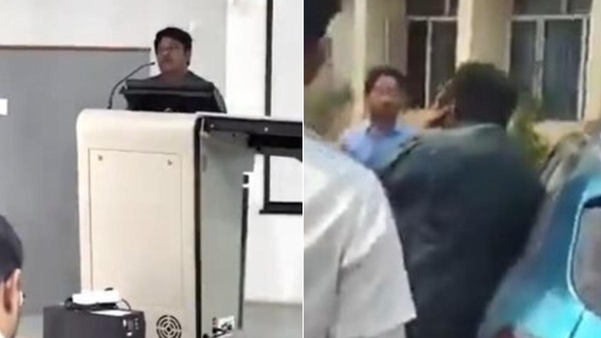 印度噁男教授愛上女學生!課堂求婚畫面曝 慘遭全班圍毆