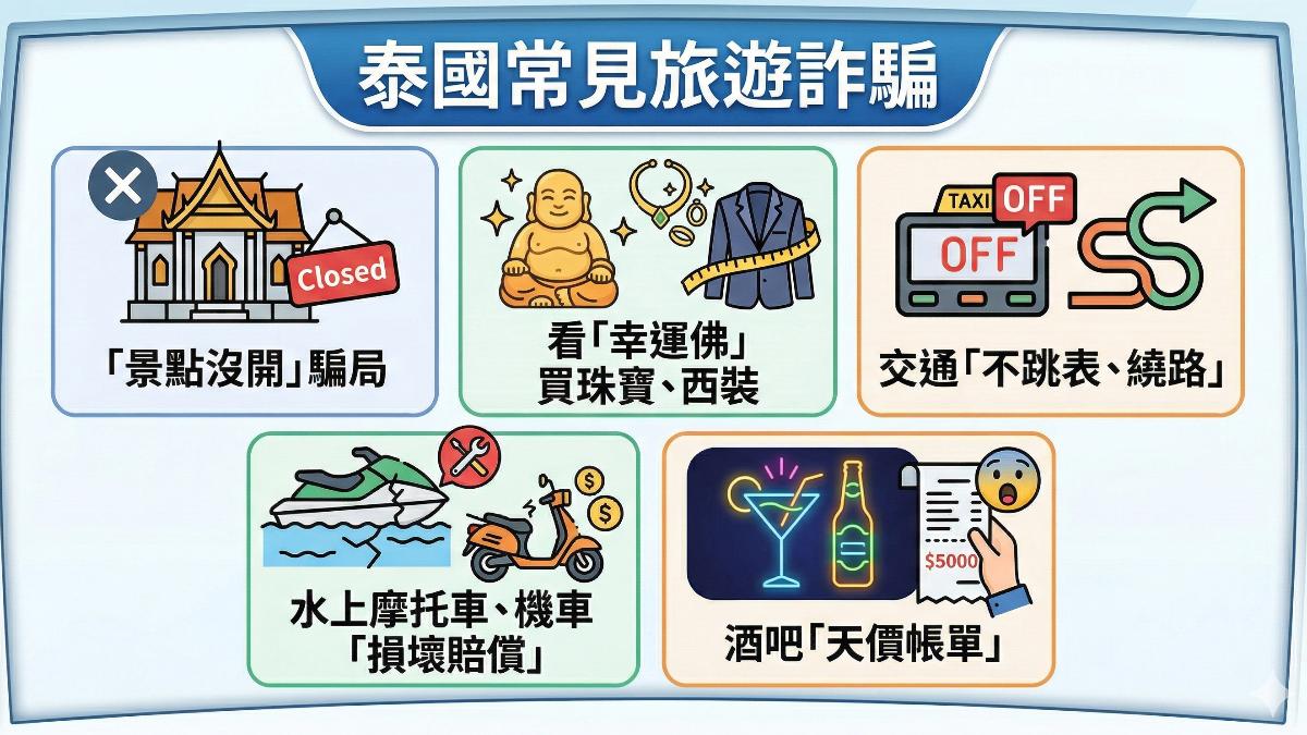 泰國常見旅遊詐騙。(圖/TVBS)