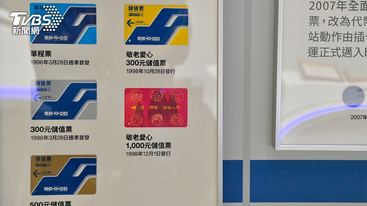 北捷展示歷代票券。(圖／胡瑞麒攝)