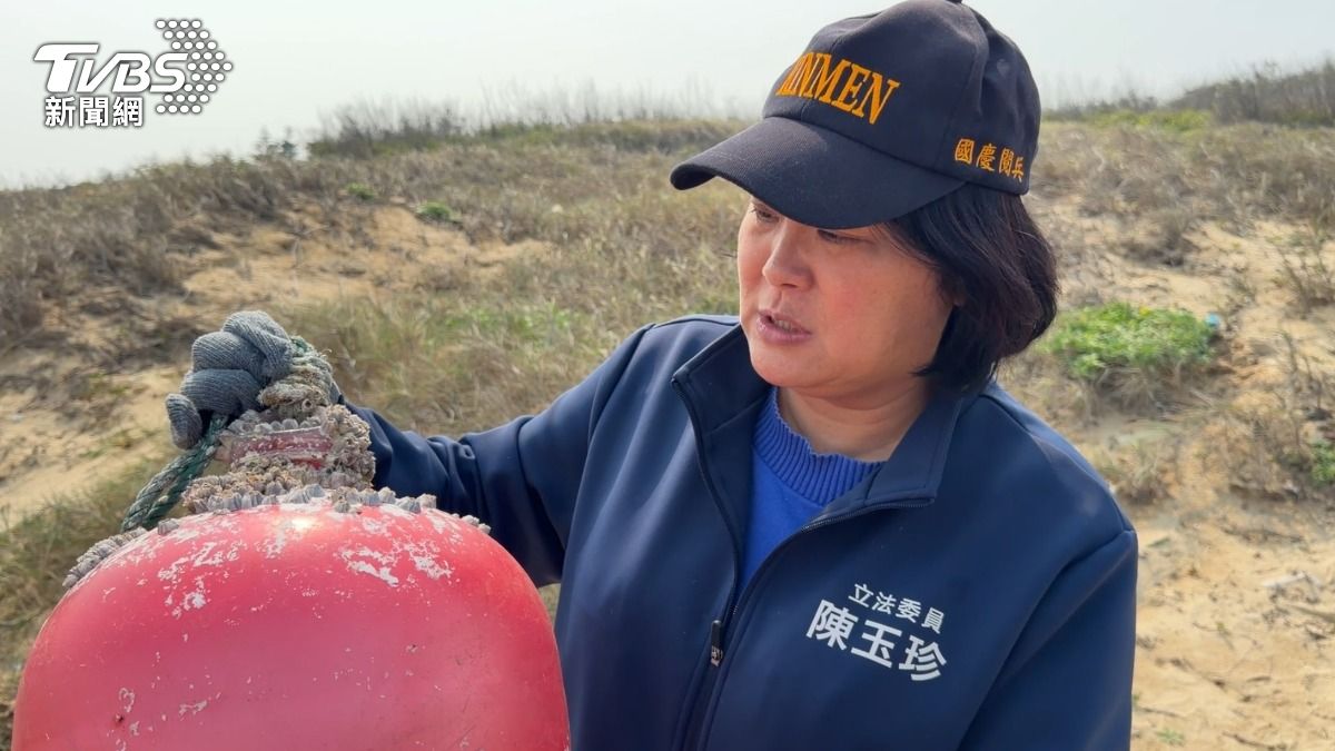 陳玉珍指對岸海廢源頭管理才是關鍵。(圖/程子奕攝)