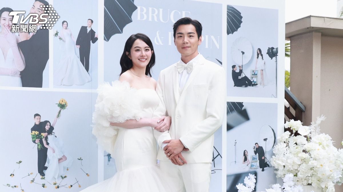 直擊/吳品潔婚禮「絕美白紗曝光」 禾浩辰誓詞感人:把老婆當作小女孩寵