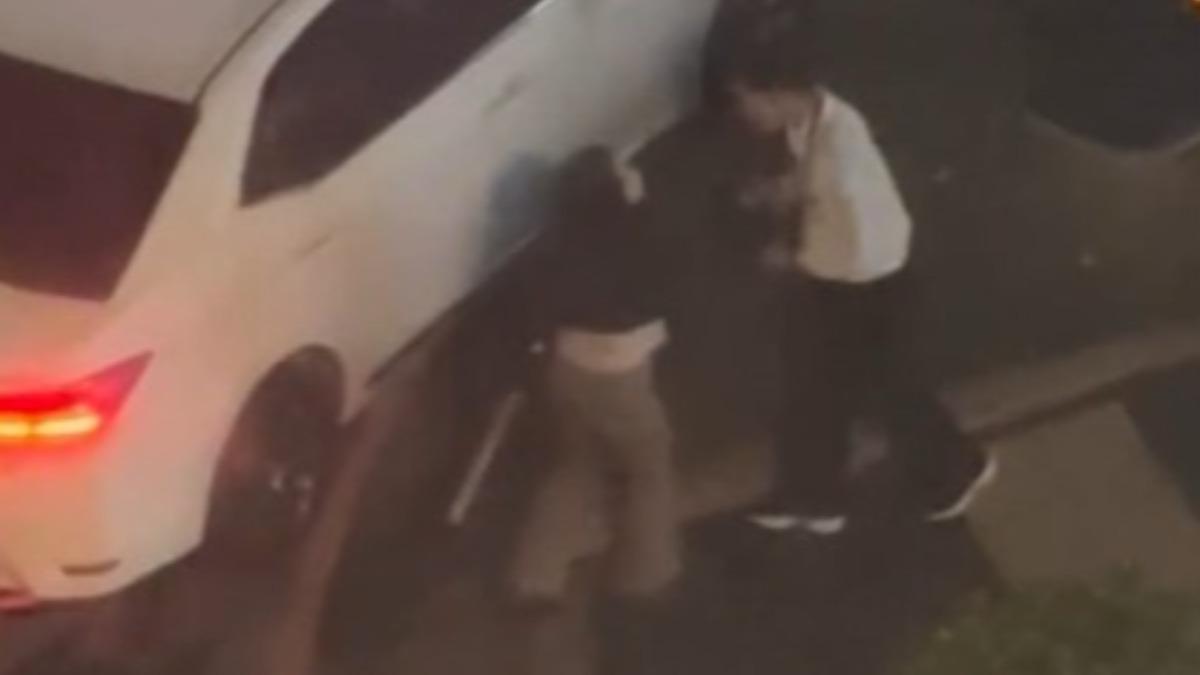女子深夜持球棒大鬧社區。(圖/翻攝自Threads@momoalan70)