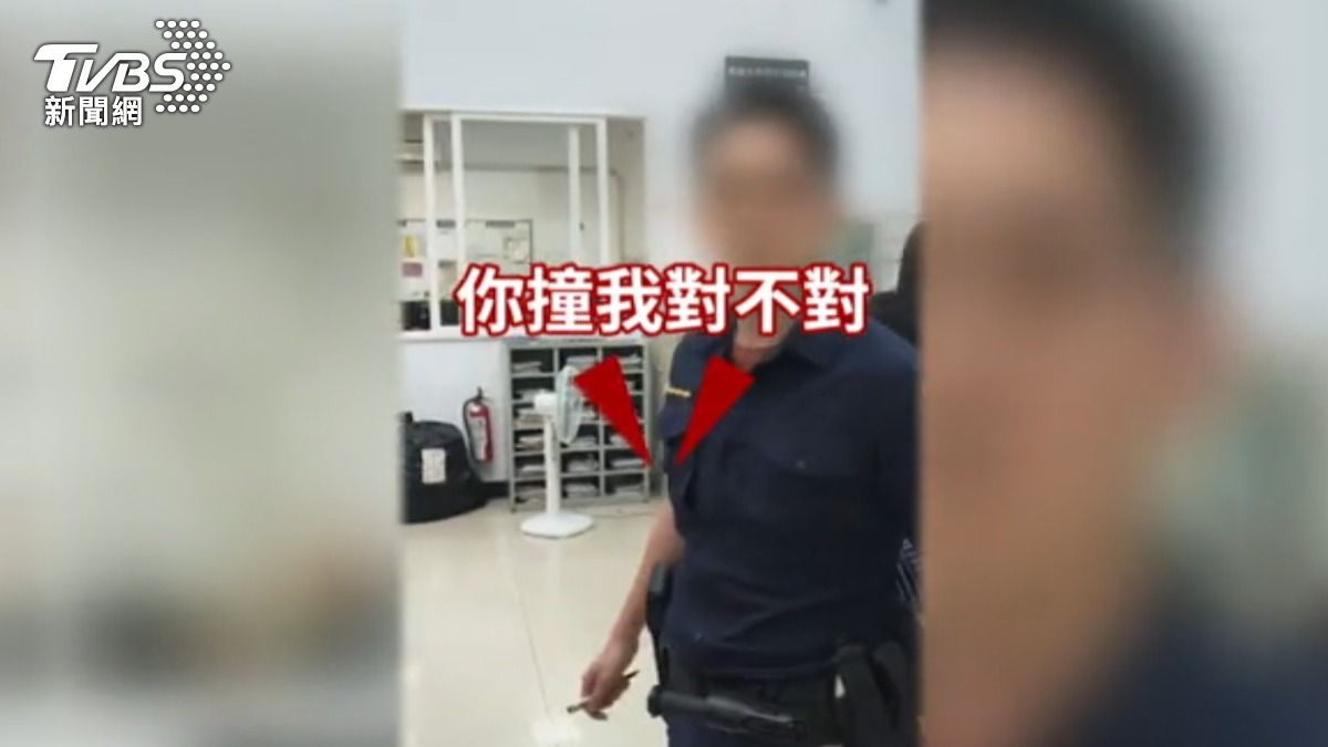 男子到派出所借廁所遭拒，拿手機朝員警錄影。（圖／TVBS）
