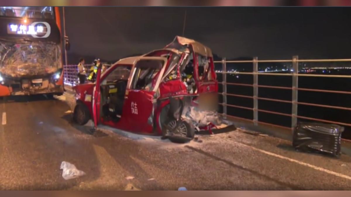 香港連接市區和機場的青馬大橋,30號晚間11點多發生一起死亡車禍,造成2死1傷的悲劇。(圖/香港TVB)