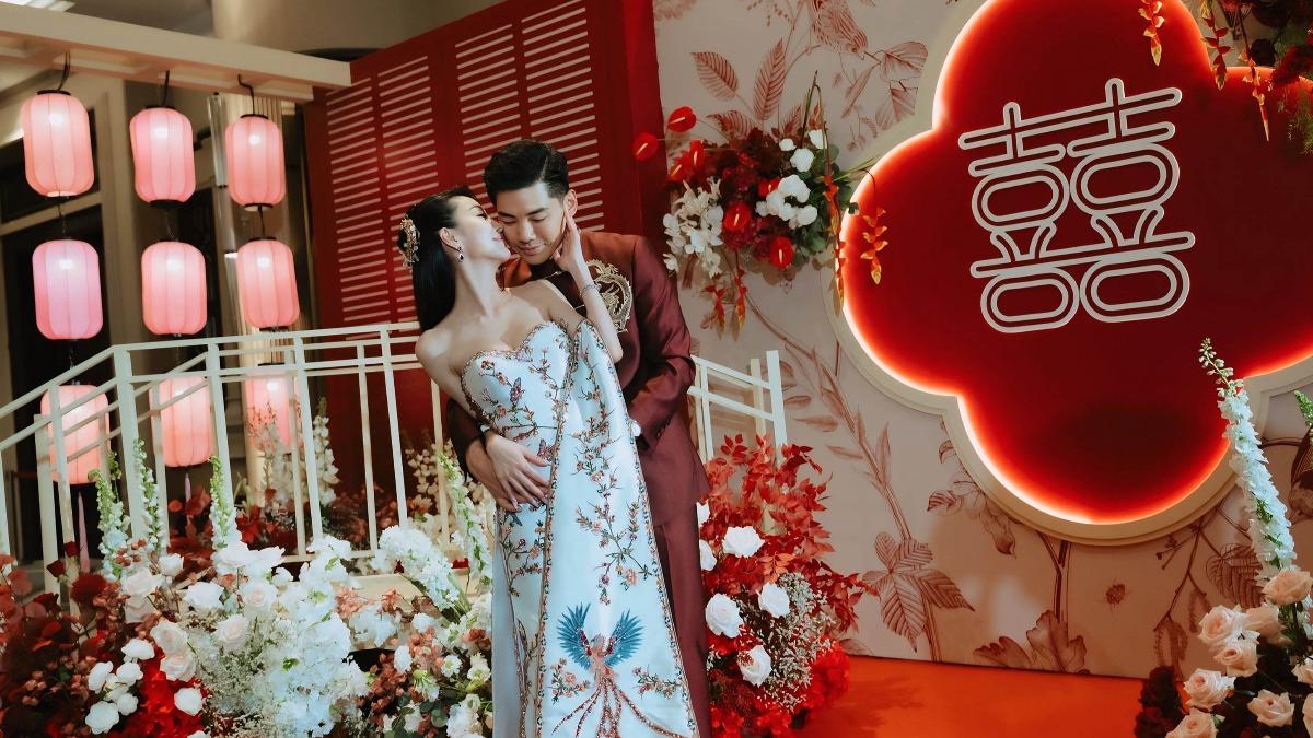 孔令奇和老婆Eunice浪漫完婚。(圖/孔令奇提供)