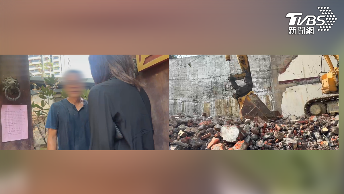高雄仁武澄清巷公有地的拆除工程，又爆發衝突，一位陳姓民眾看到拆除人員無預警上門，氣到對自己身上潑汽油抗議（圖／TVBS）