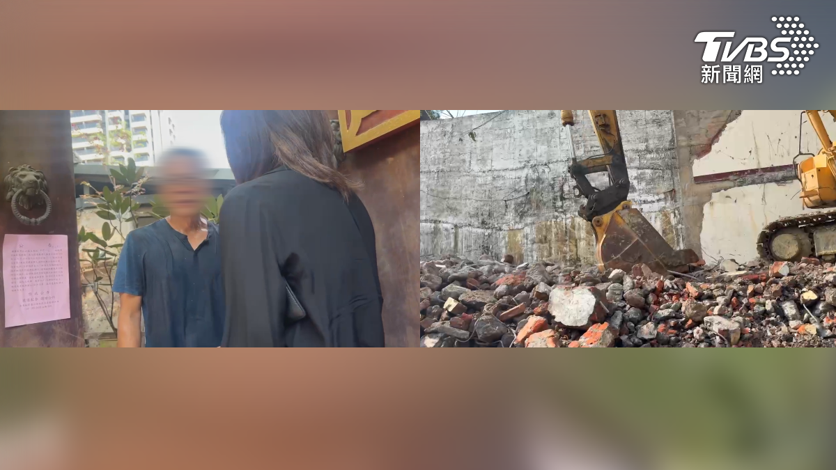 高雄仁武澄清巷公有地的拆除工程,又爆發衝突,一位陳姓民眾看到拆除人員無預警上門,氣到對自己身上潑汽油抗議(圖/TVBS)