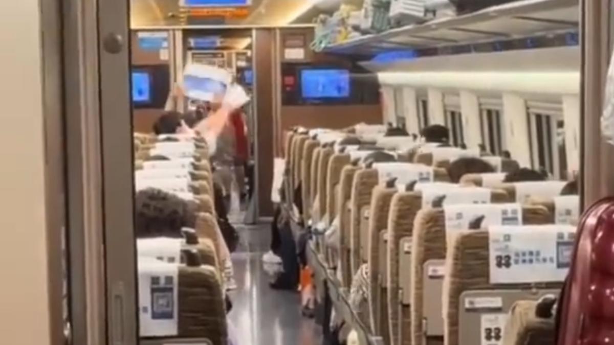 香港開往上海高鐵被蚊蟲「攻陷」 乘客崩潰整路揮手驅趕