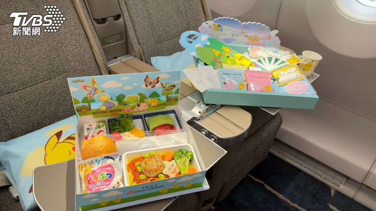 華航寶可夢聯名餐點。(圖/陳昫蓁攝)
