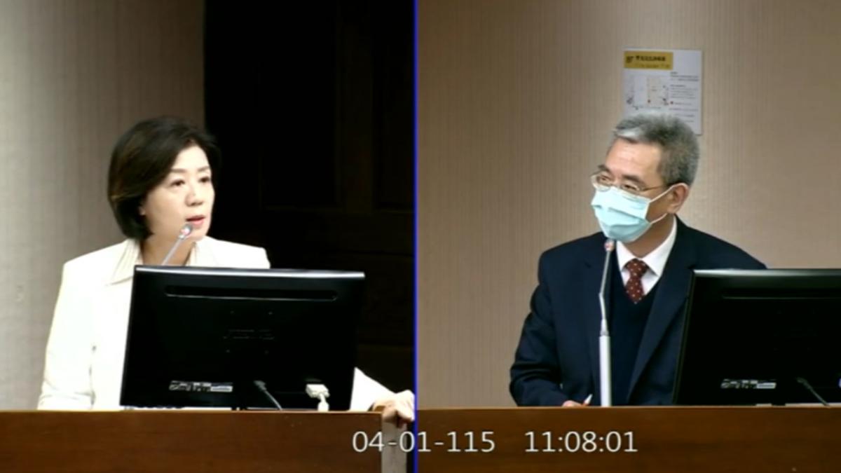 行政院副秘書長李國興答詢時表示未獲訊息，遭立委王育敏痛批掌握能力太弱。（圖／立法院IVOD）
