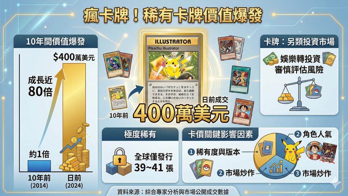 卡牌市場景氣循環，價格漲跌波動明顯。（圖／TVBS）