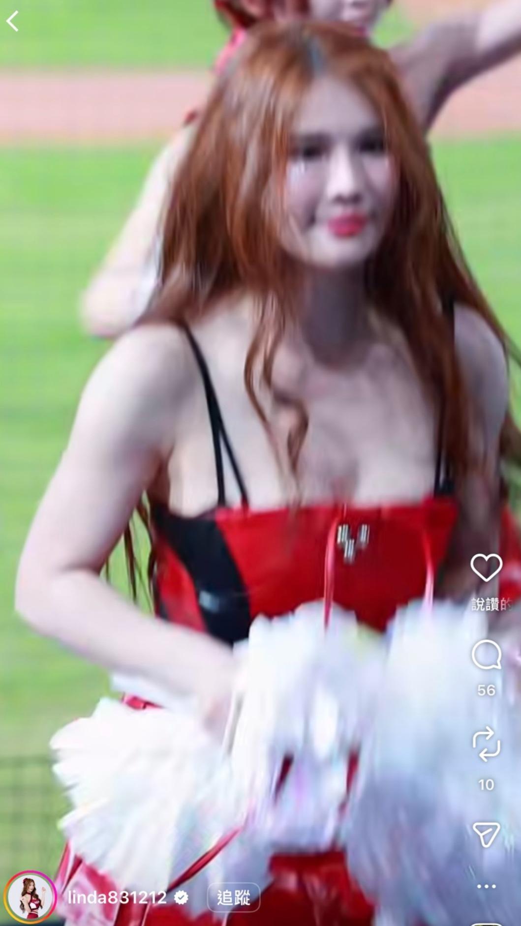 琳妲小可愛滑落。(圖/翻攝自IG)