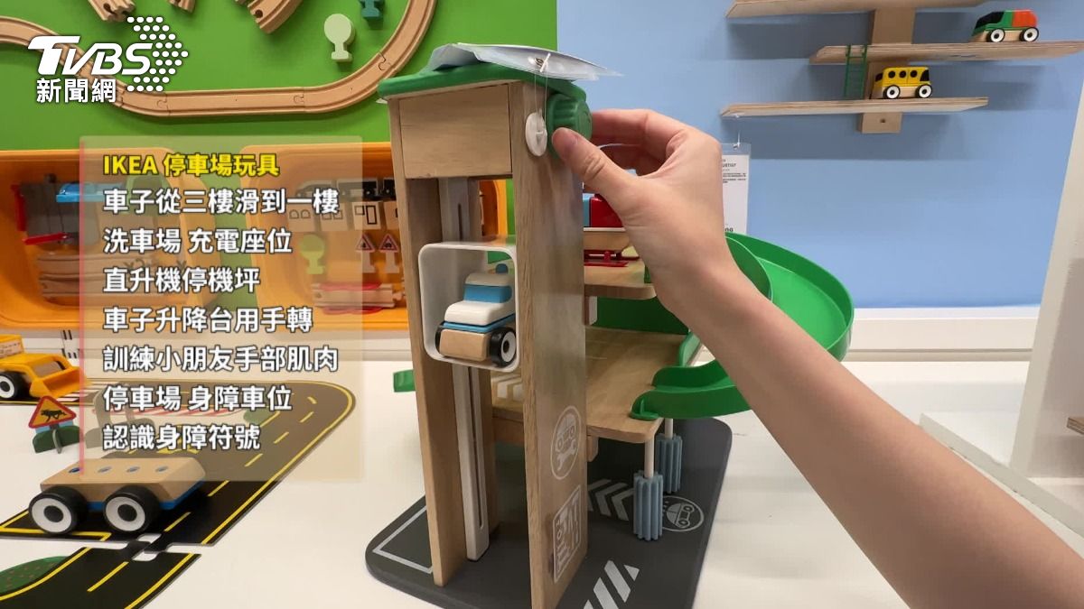 瑞典家飾品牌的停車場玩具最近在社群引發討論。(圖/TVBS)