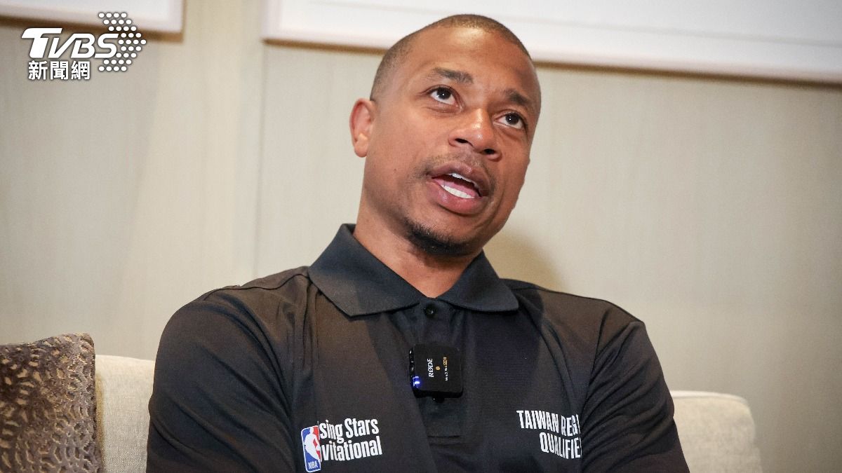 NBA球員湯瑪斯首度來台參加未來之星邀請賽,並接受《TVBS新聞網》專訪。(圖/華子琛攝)