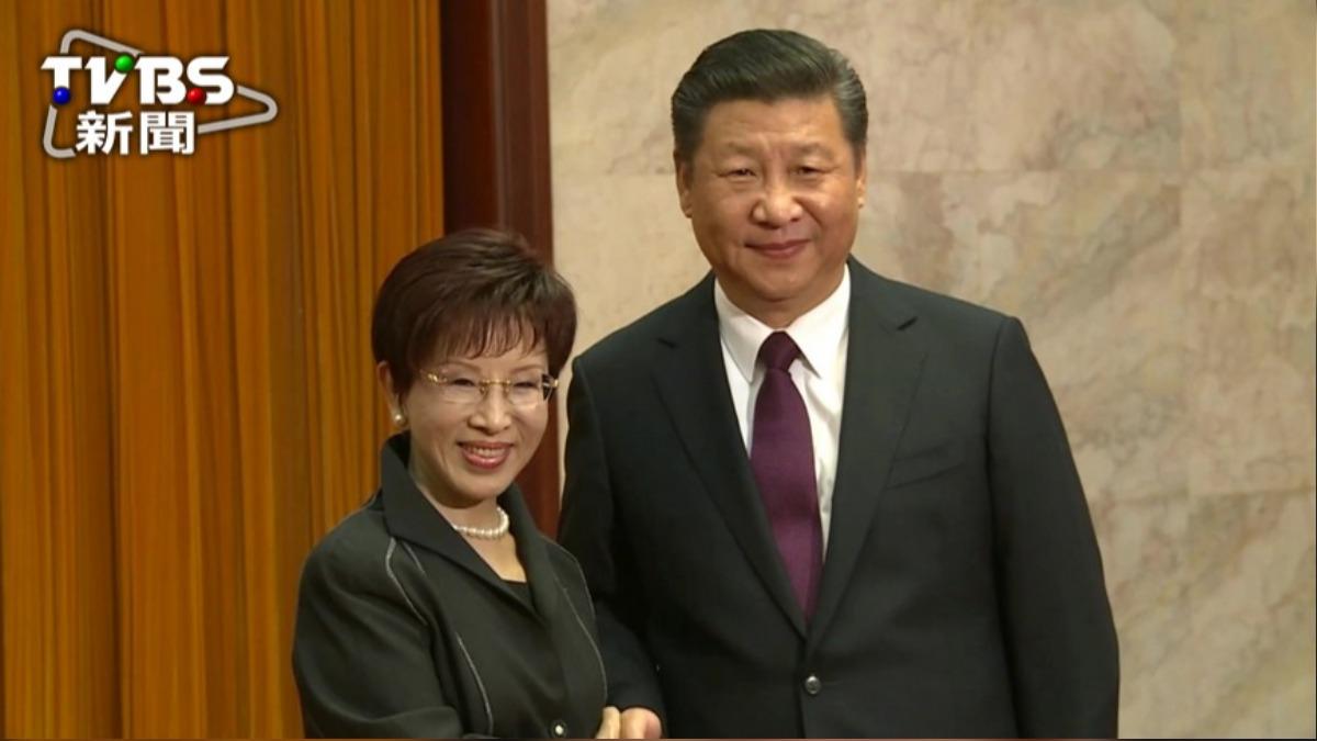 洪秀柱會晤習近平。（圖／TVBS資料畫面）