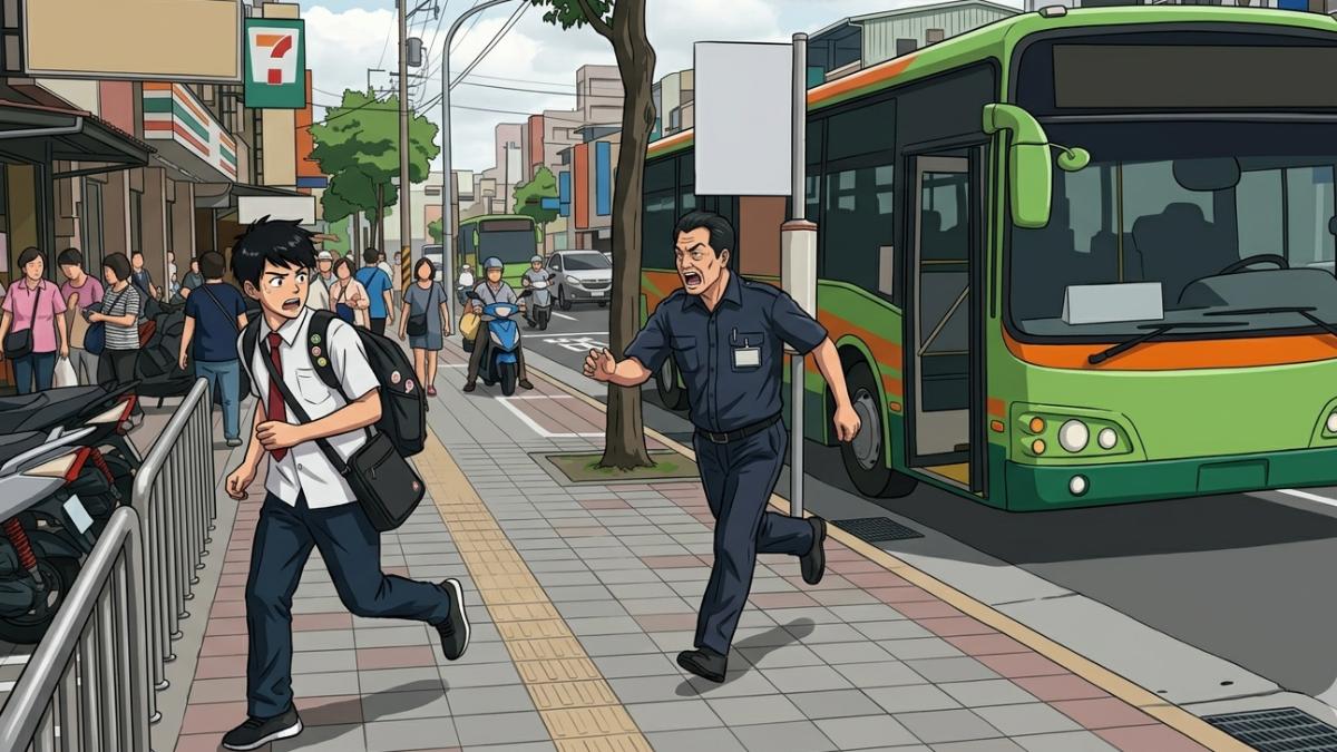 桃園客運又爆車資不足糾紛 司機疑遭辱下車追學生