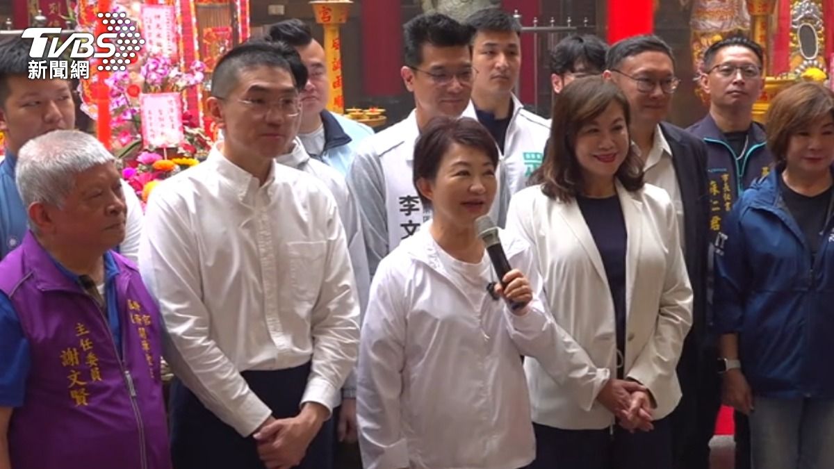 盧秀燕赴基隆奠濟宮參拜還願，感謝神明庇佑謝國樑挺過罷免。（圖／TVBS）