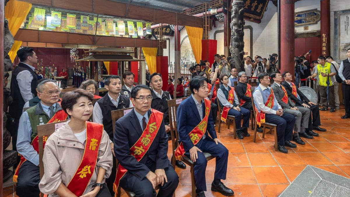 賴清德上午前往台南參香。（圖／總統府提供）