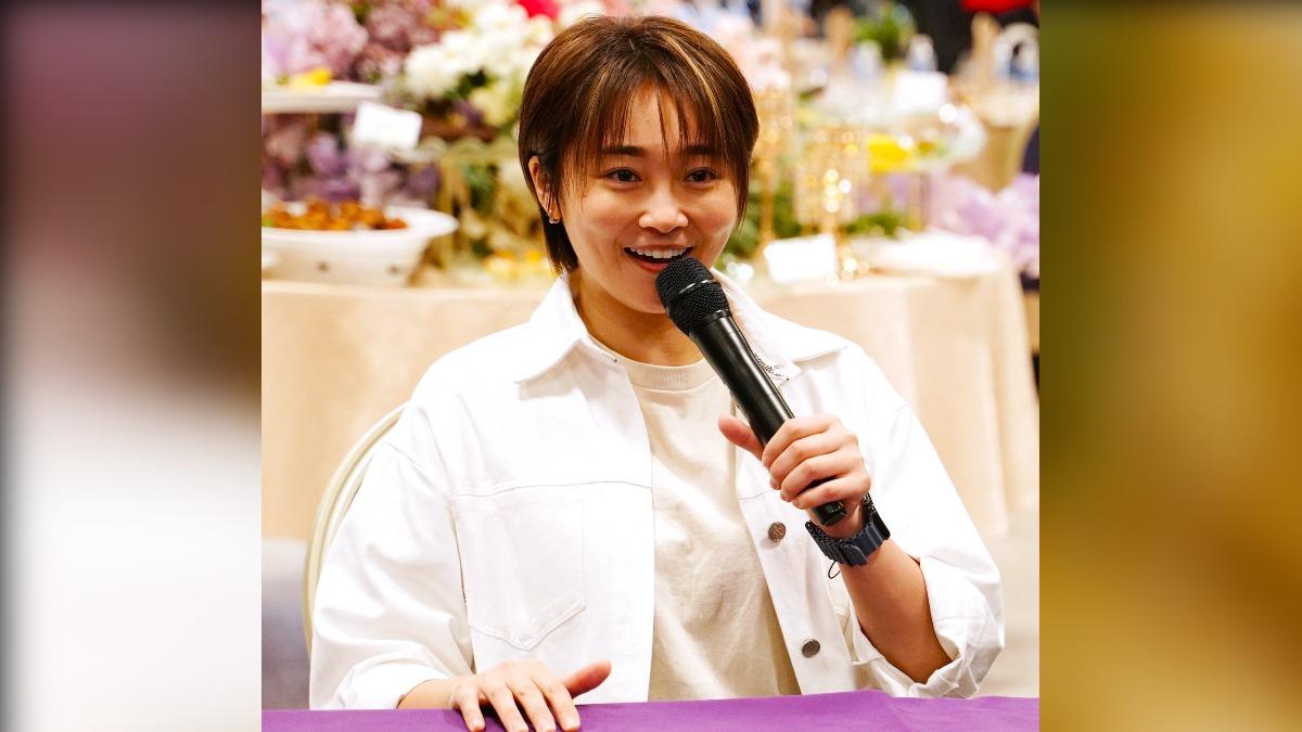 張文綺淚崩揭當乩童的痛苦歷程。(圖/藝起發光X蒙福教會提供)
