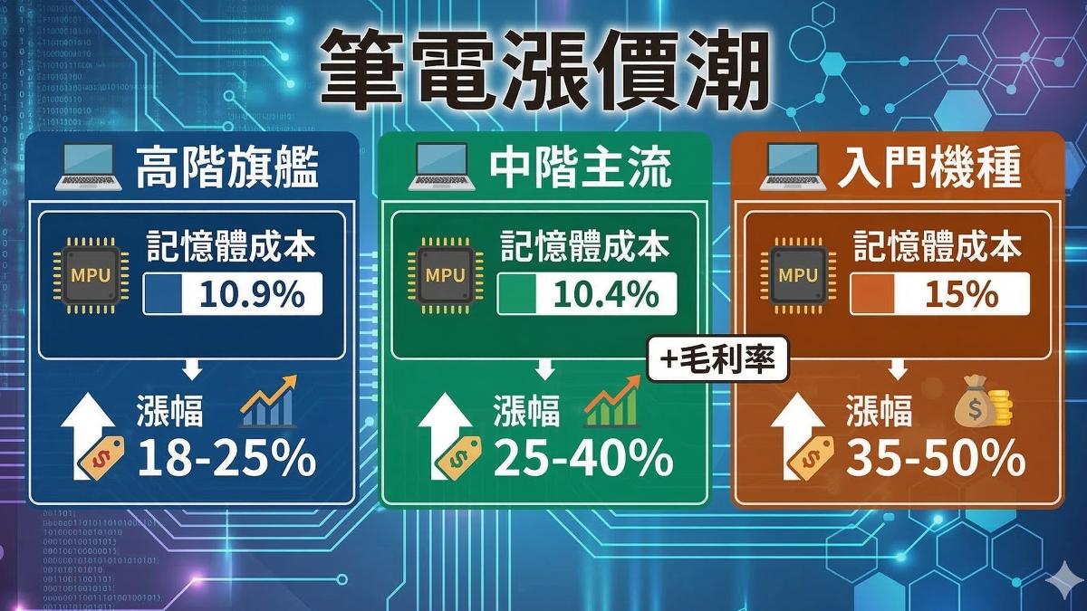 筆記型電腦入門機種漲幅多,未來將逐漸消失。(圖/TVBS)