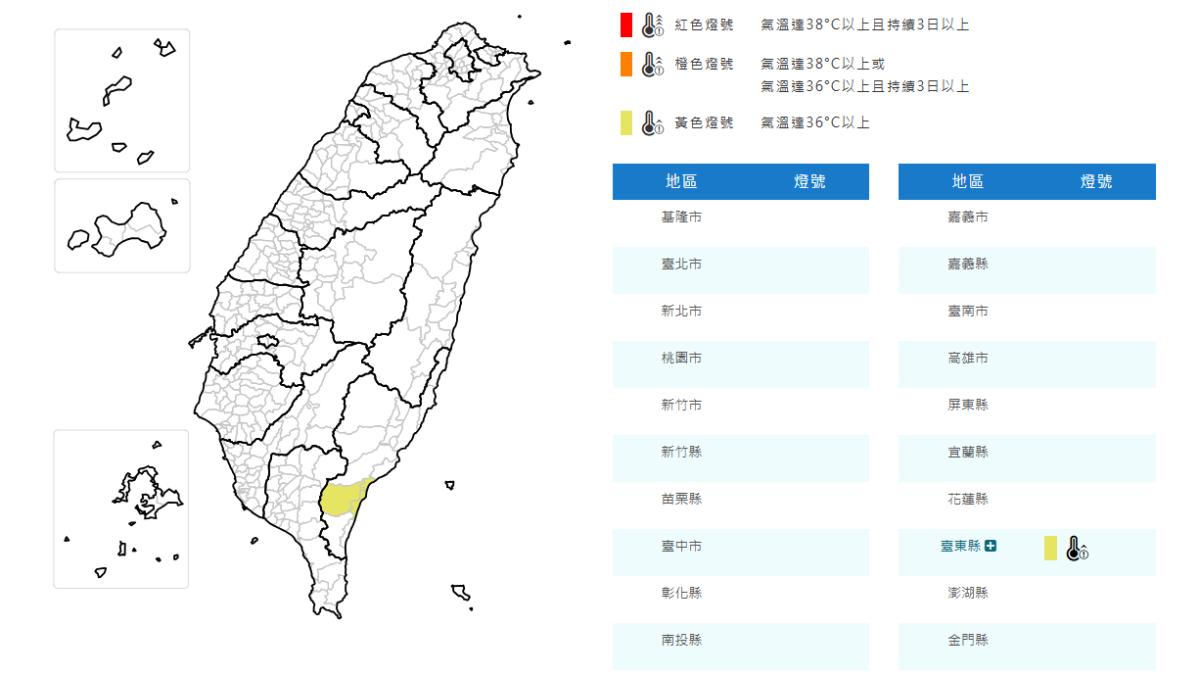 天氣/留意高溫!台東有焚風 氣溫「上看36度」