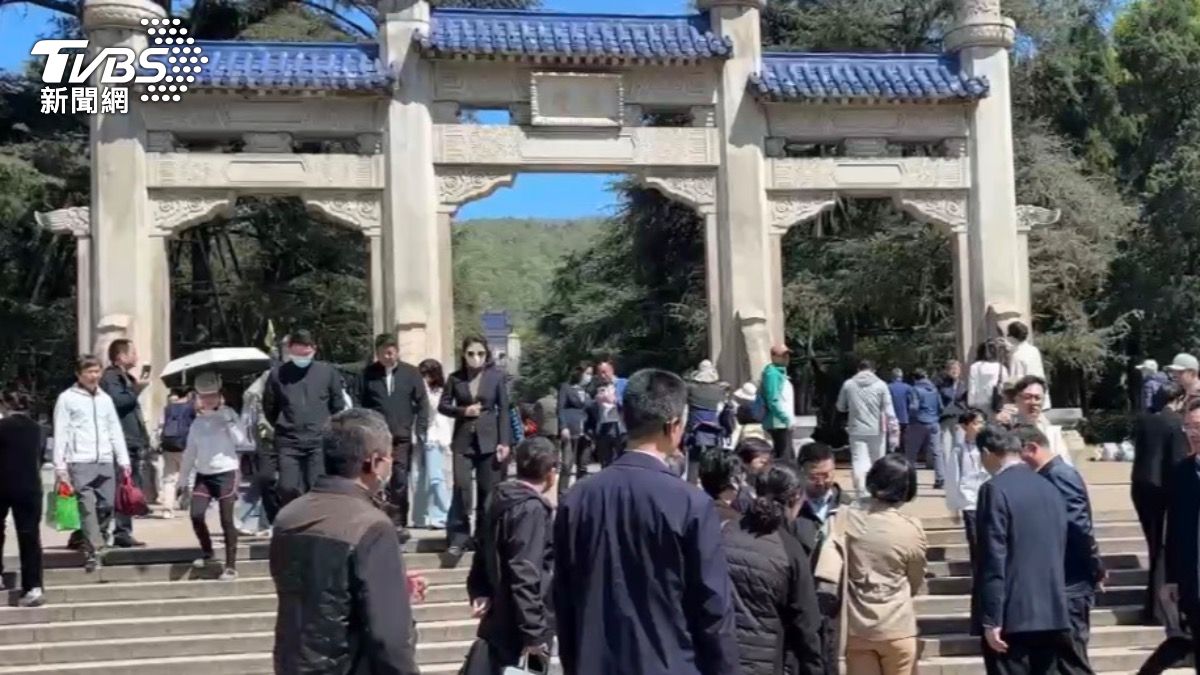 鄭麗文明早第一個行程將赴南京中山陵謁陵,陸方為求行程完備,國台辦事前特地親自率隊場勘。(圖/TVBS)