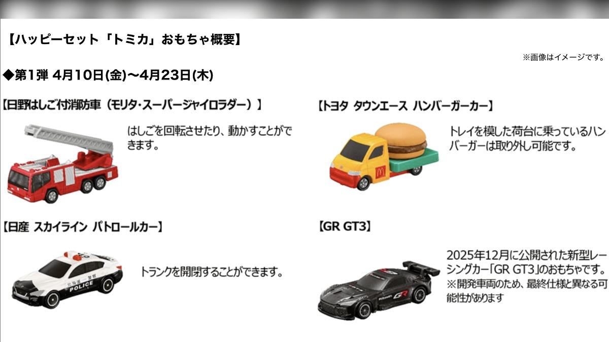 麥當勞攜手TOYOTA。（圖／翻攝自日本麥當勞官網）