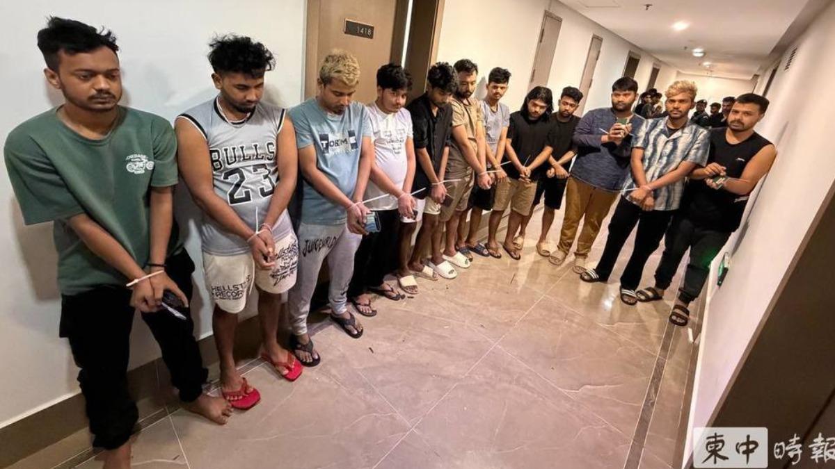 涉案的218人來自6個國家和地區。(圖/翻攝柬中時報)