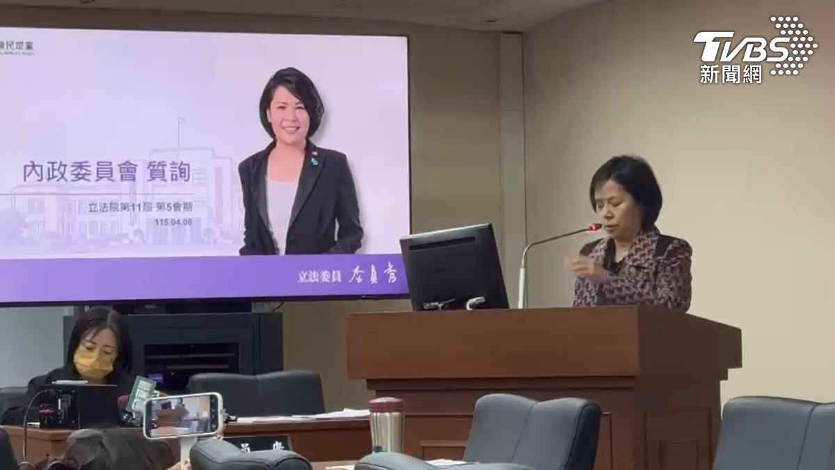 民眾黨立委李貞秀今天在內政委員會質詢。 (圖/劉庭宇攝)