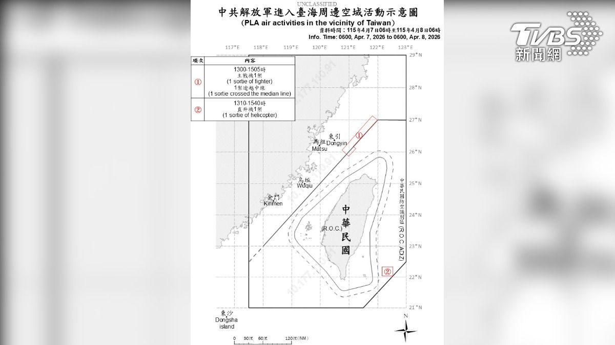 鄭麗文展開「和平之旅」雖然此次中方高規格禮遇，但共機擾台並未因此停歇，12共機艦持續襲擾台海。（圖／國防部提供）