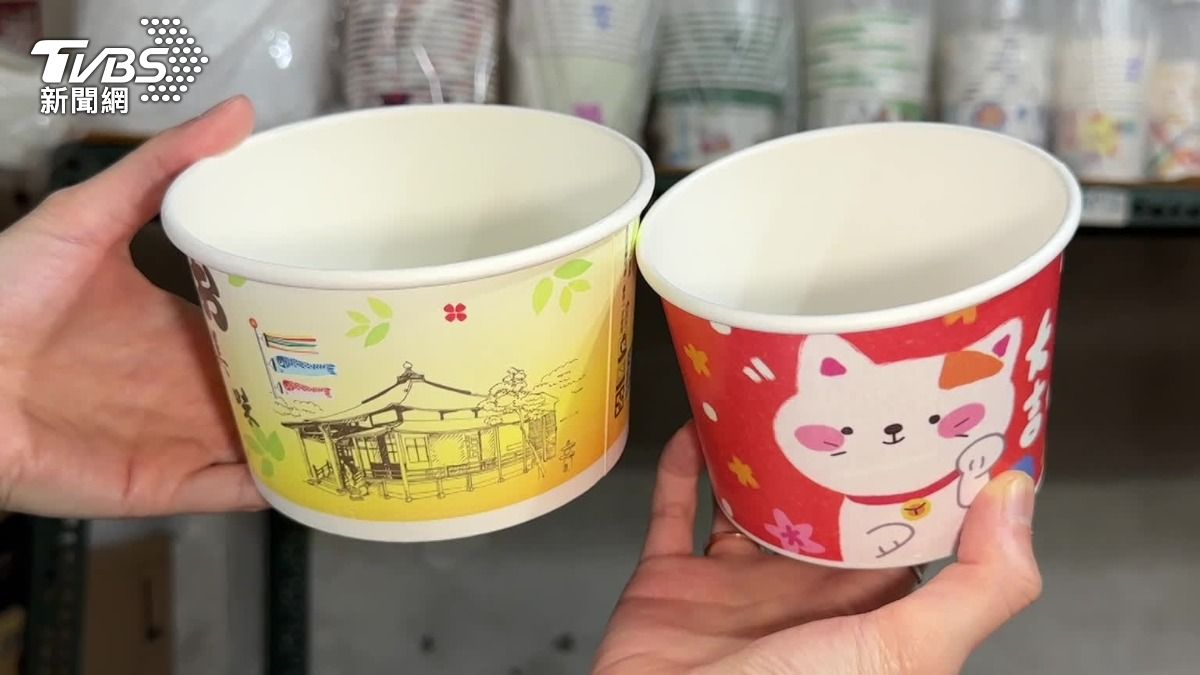紙碗也漲價,一個大約貴1角到2角。(圖/TVBS)