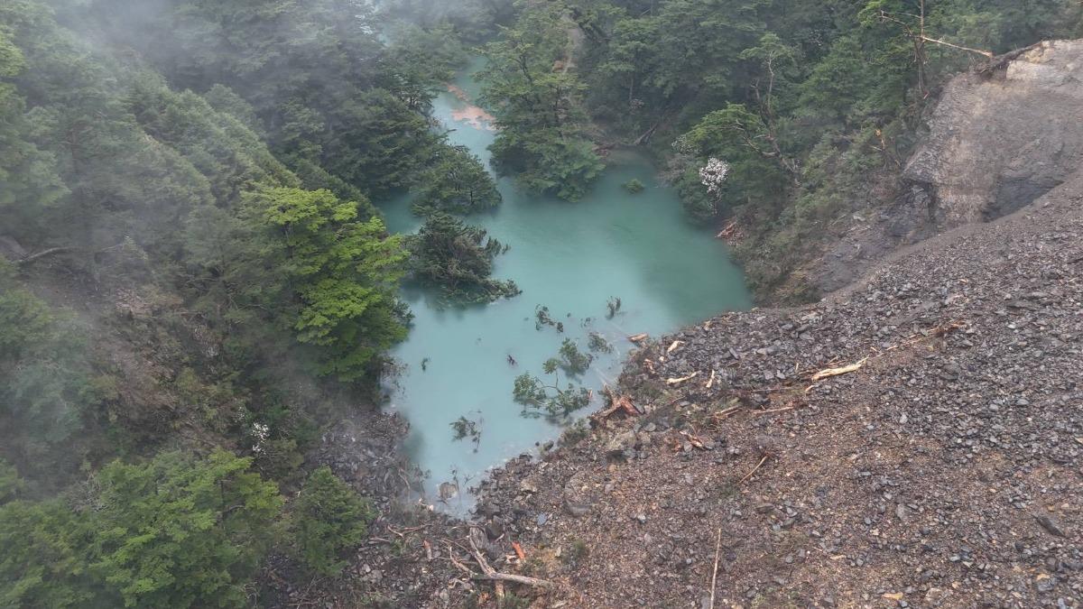 合歡溪上游崩塌「形成堰塞湖」 林保署籲民眾:勿進入溪床