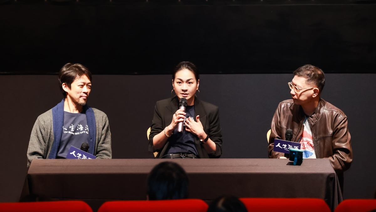陳雪甄（中）在講座中自爆被導演廖克發用「一句話」激出極致演技。（圖／甲上娛樂提供）