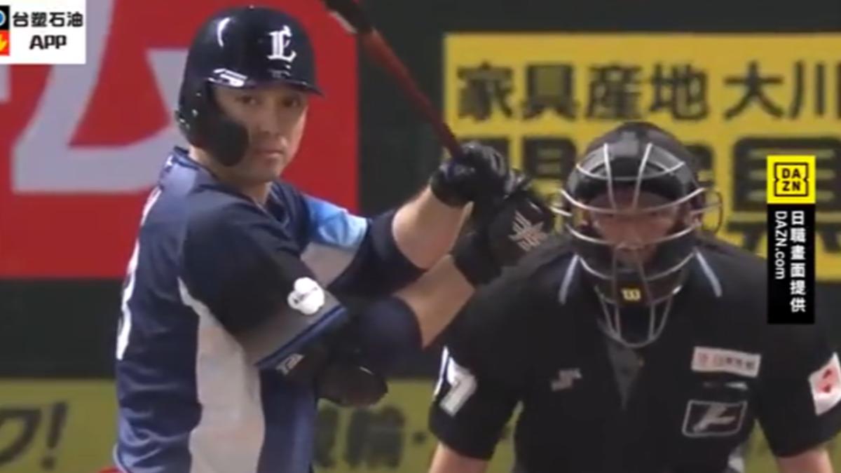 林安可連9場敲安。(圖/DAZN Taiwan)