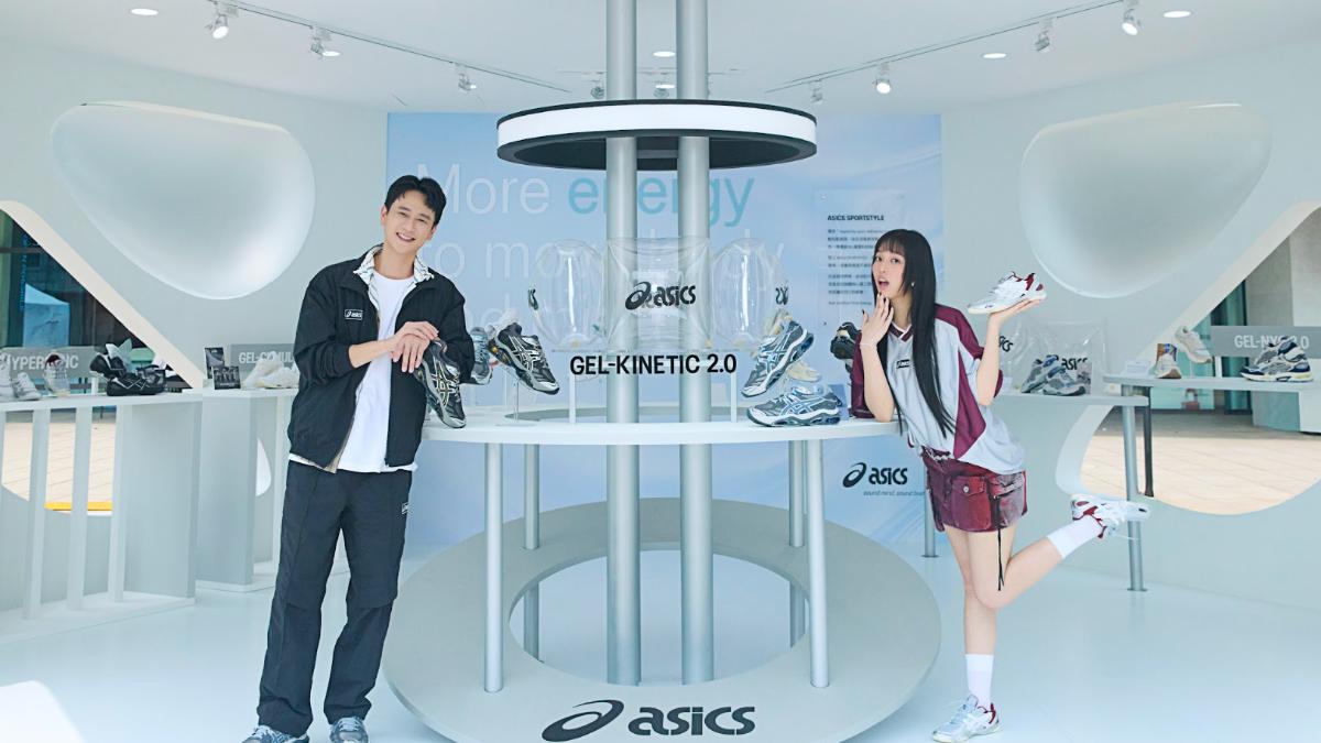 劉冠廷、王渝萱合體出席品牌活動。(圖/ASICS提供)