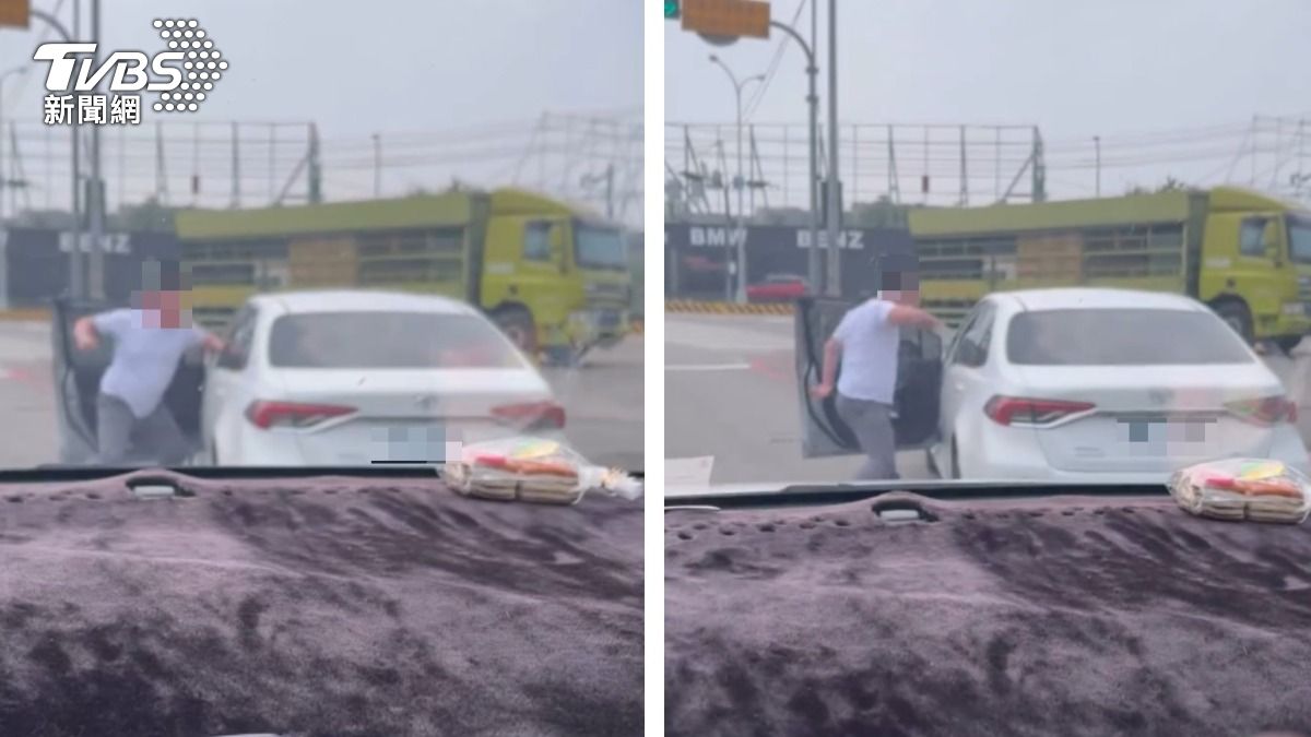 談賠償談到翻臉!台中男爆氣跳車 徒手砸破車窗想毆駕駛