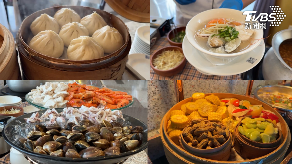 高雄飯店Buffet戰線延伸到早餐時段，不用入住房客，也對外供應，知名的爆漿湯包、必比登推介的美食小吃，都可以在飯店早餐吃得到（圖／TVBS）