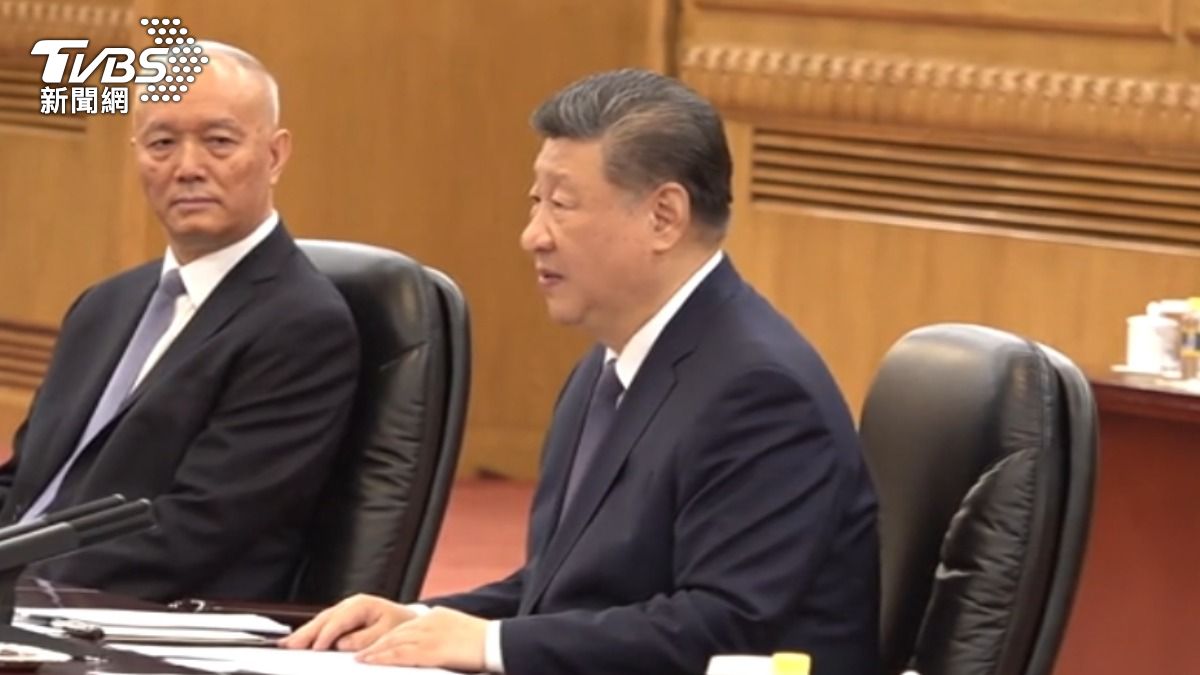 習近平重申堅守九二共識與反對台獨,將兩岸關係掌握在自己手中。(圖/TVBS)