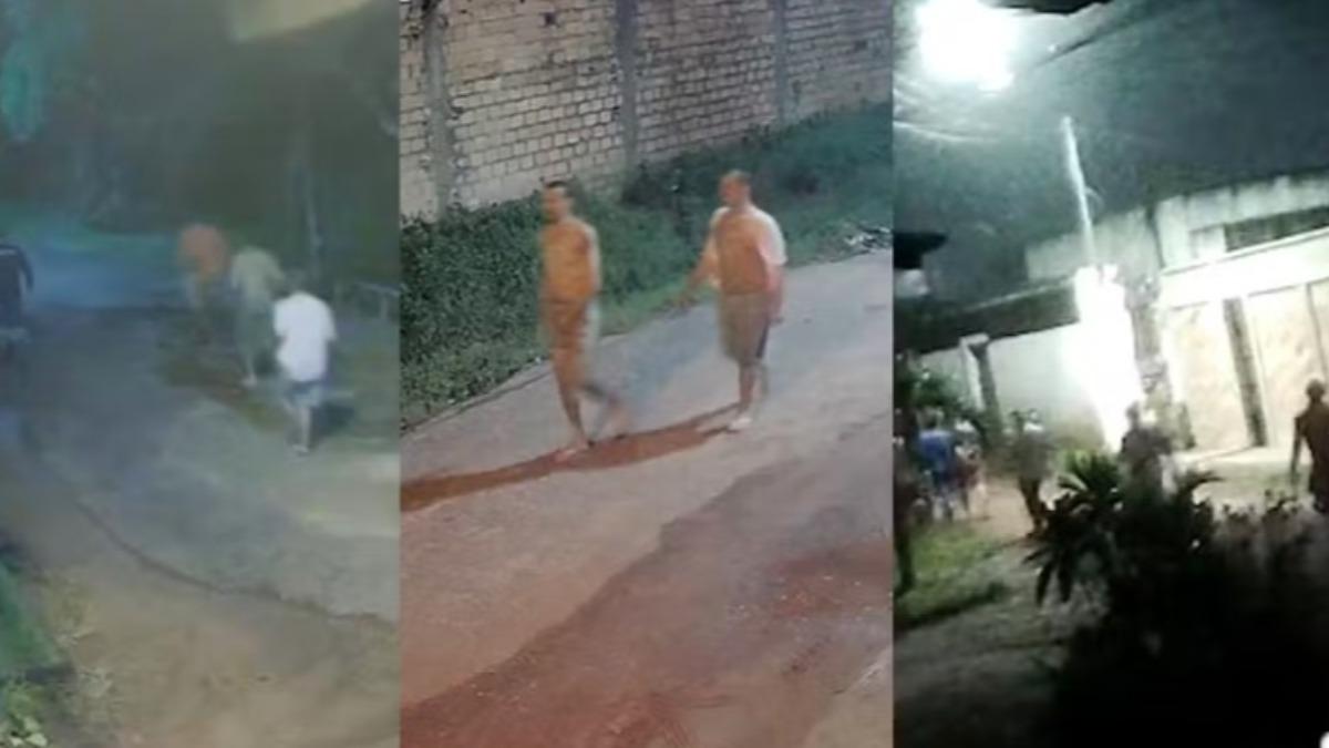巴西帕拉州一處監獄傳出越獄事件，畫面流傳在社群媒體上。　（圖／翻攝自G1）