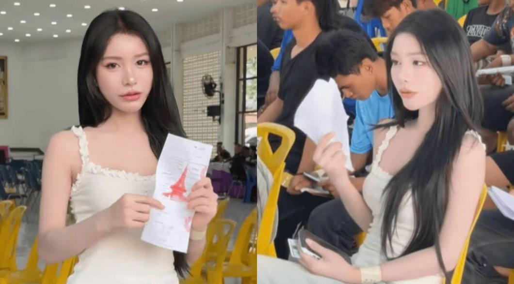 泰國兵役抽籤變選美!海量正妹報到畫面曝 驚見5百萬追蹤網美