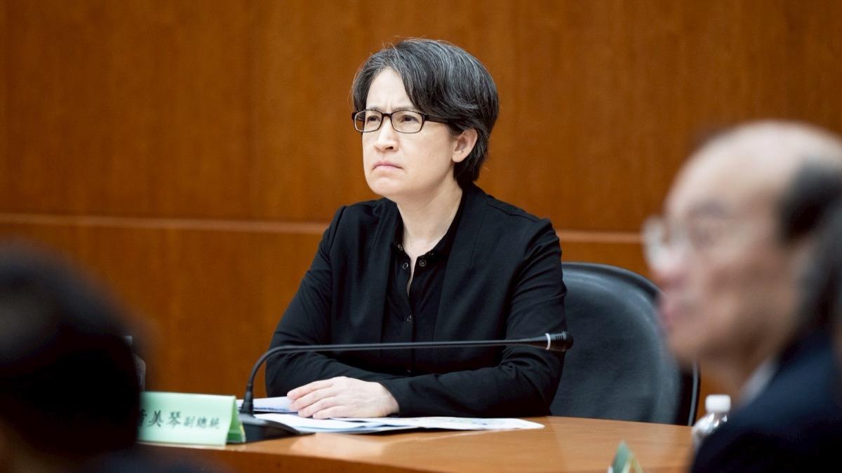 副總統蕭美琴11日表示，沒有一個面臨威脅的國家會靠弱化自身取得和平。（圖／總統府提供）