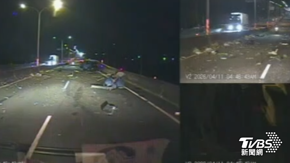 警消獲報到場協助將發財車女駕駛送醫。(圖/TVBS)
