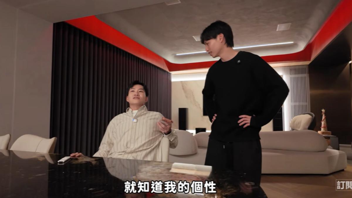 Joeman家中客廳格局。(圖/翻攝自Joeman YT頻道)
