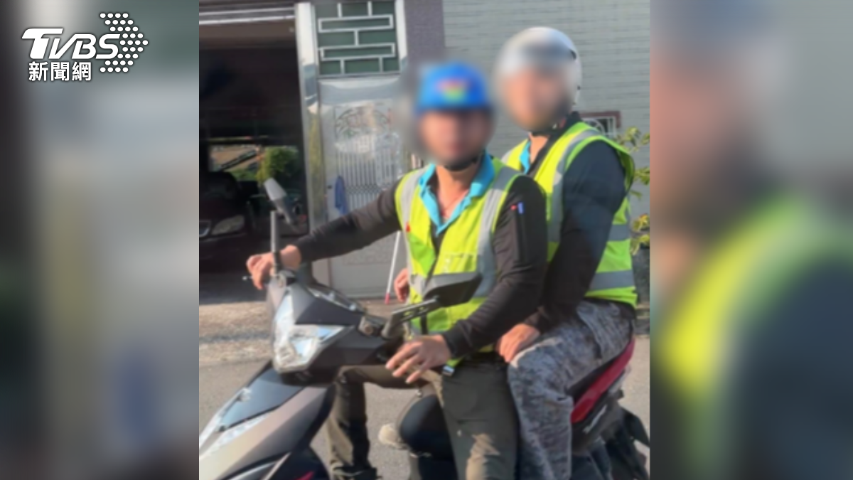 高雄燕巢有家長載小孩上學途中,突然遭一名雙載騎士咆哮,甚至掉頭攔車叫罵,擔心對方會動手,趕緊報警(圖/民眾提供)