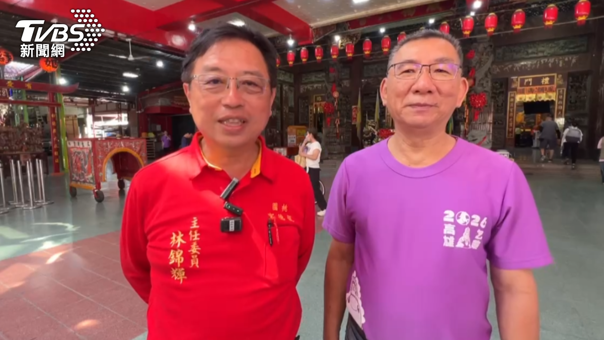 桃園龍德宮主委林錦輝(左)與意誠堂主委洪榮豊(右)。（圖／TVBS）